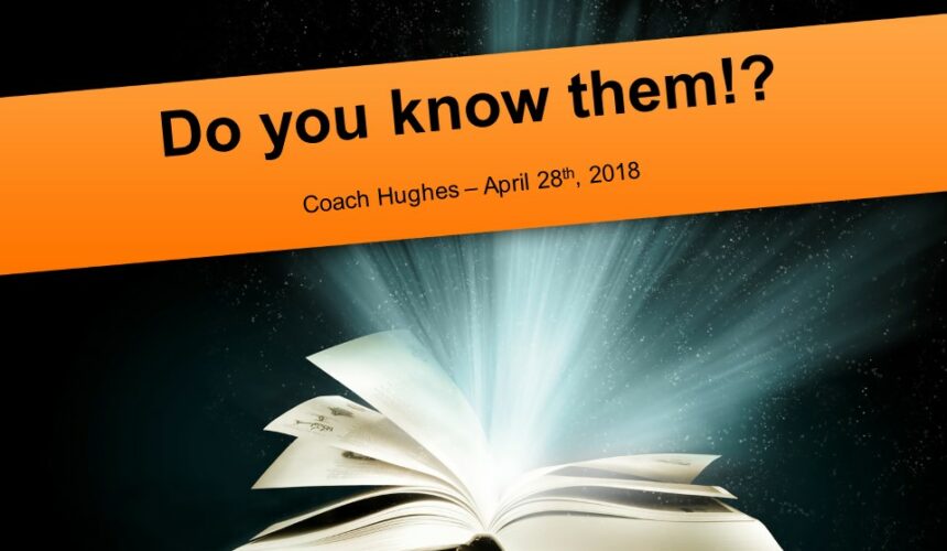 April 18th, 2019 – Coach Hughes